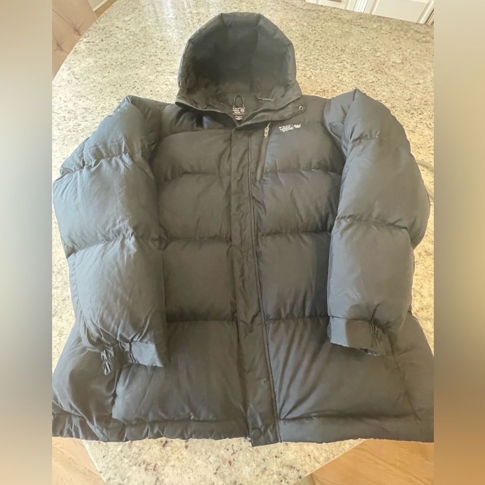 MOUNTAIN HARDWEAR 650 SUBZERO DOWN PARKA MENS XXL BLACK PTP27 HEM 32 EXCELLENT